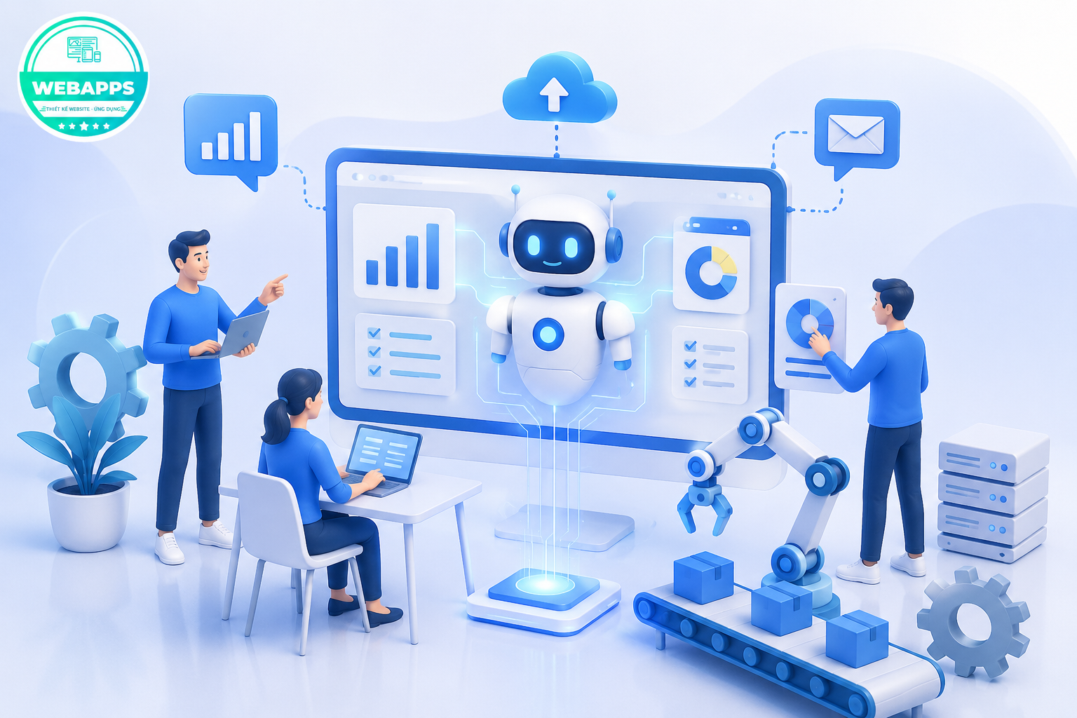 AI tự động hóa doanh nghiệp cùng WebApps AI