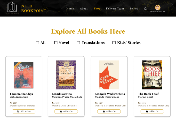 Mẫu website bán sách