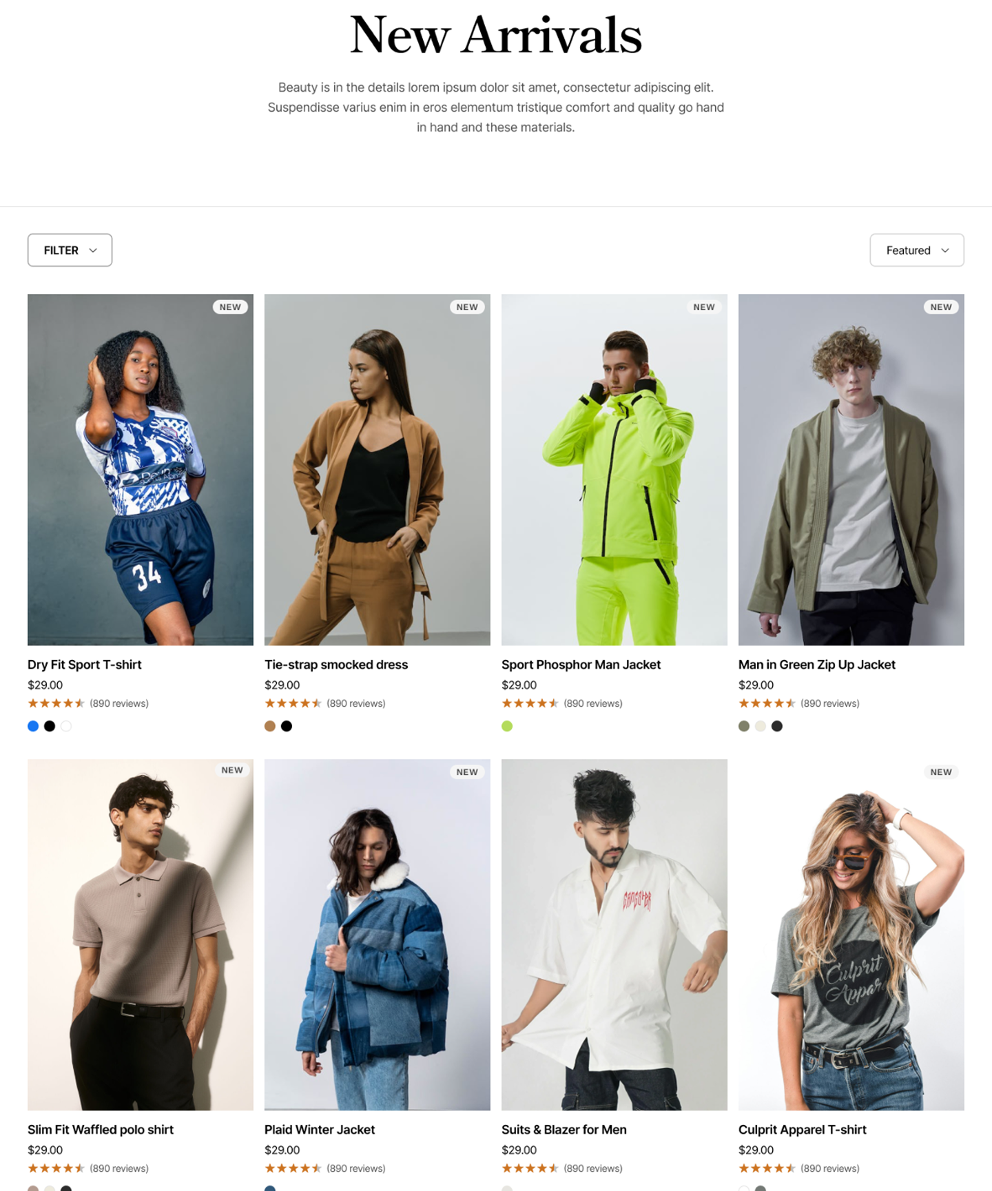 Mẫu website bán quần áo 2