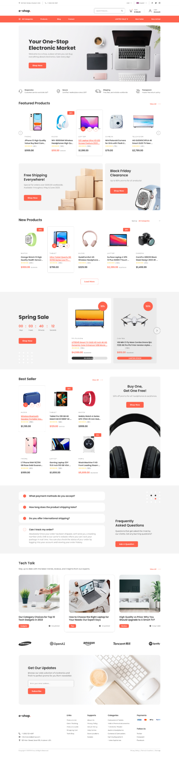 Mẫu website bán linh kiện điện tử